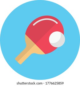 icono de color plano del vector de ping pong