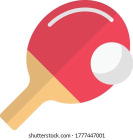 ping pong vector flat color icon