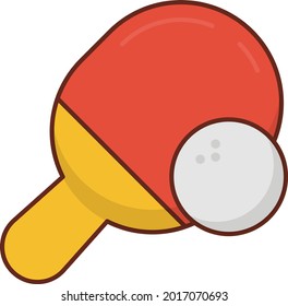 ping pong vector flat color icon