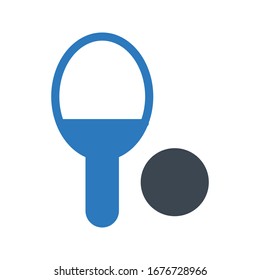 ping pong vector glyph color icon 