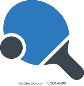 ping pong vector glyph color icon 