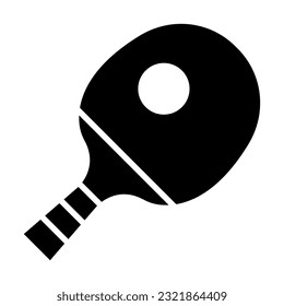 Ping Pong Vector Glyph Icon For Personal And Commercial Use.
