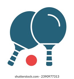 Ping Pong Vector Glyph Two Color Icon For Personal And Commercial Use.
