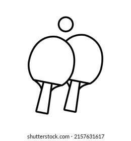 Ping pong vector icon color editable