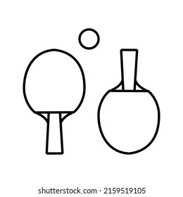 Ping pong vector icon color editable
