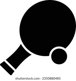 Ping Pong Vector Icon Glyph Style