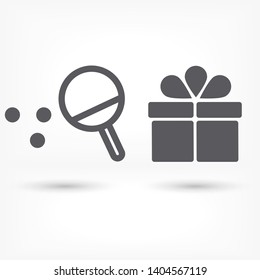 Ping pong Vector icon . Illustration design