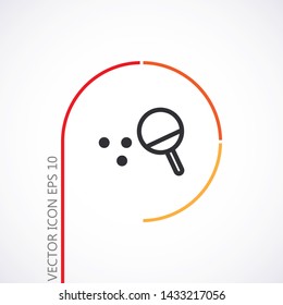 Ping pong Vector icon . Lorem Ipsum Illustration design