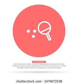 Ping pong Vector icon . Lorem Ipsum Illustration design