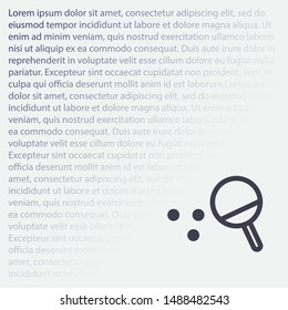 Ping pong Vector icon . Lorem Ipsum Illustration design