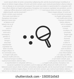 Ping pong Vector icon . Lorem Ipsum Illustration design