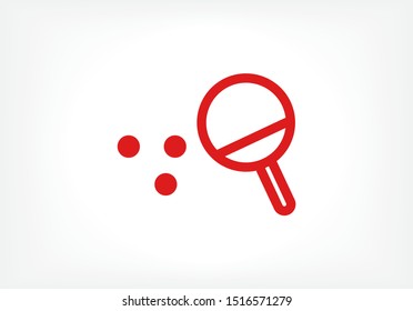 Ping pong Vector icon . Lorem Ipsum Illustration design