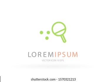 Ping pong Vector icon . Lorem Ipsum Illustration design