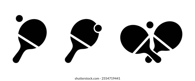 Ping pong vector icons set