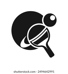 ping pong vector logo silhouette icon design black and white 