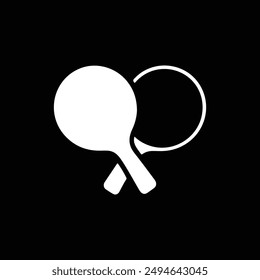 ping pong vector logo silhouette icon design black and white 