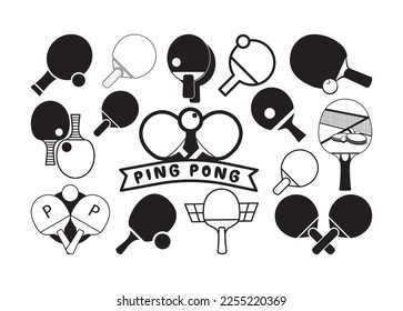 Ping Pong vector For Print, Ping Pong Clipart, Ping Pong vector Illustration