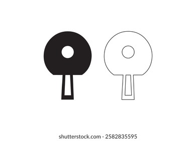 ping pong vector silhouette isolated in white background