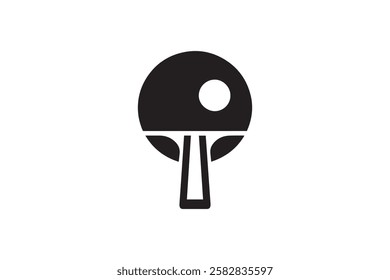 ping pong vector silhouette isolated in white background