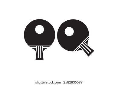 ping pong vector silhouette isolated in white background