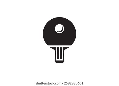 ping pong vector silhouette isolated in white background