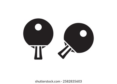 ping pong vector silhouette isolated in white background