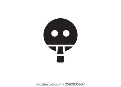 ping pong vector silhouette isolated in white background