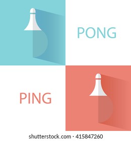 Ping pong vector.  Table tennis racket set vector. 
