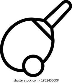 ping pong vector thin line icon