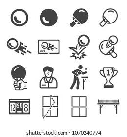 ping pong,table tennis icon set