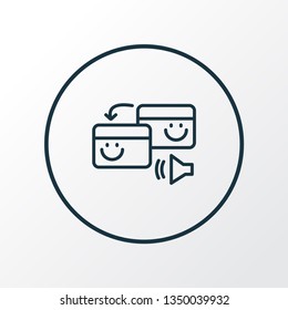 Pingback icon line symbol. Premium quality isolated exchange element in trendy style.