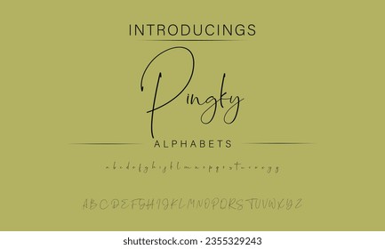 Pingky Vector Illustration Grunge Horror Typographie. Hand Made Brush Font.