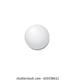 Ping-pong ball with shadow. Vector illustration.
