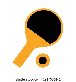 pingpong bet and ball. simple and modern icon