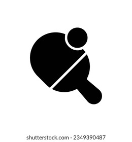 Pingpong Bet Filled Icon Vector Illustration