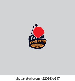 Ping-pong club isolated vector logo