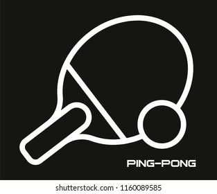 PING-PONG GAME VECTOR ICON 