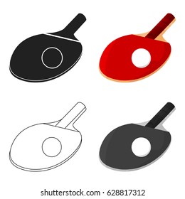 Ping-pong icon cartoon. Single sport icon from the big fitness, healthy, workout cartoon.