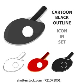 Ping-pong icon cartoon. Single sport icon from the big fitness, healthy, workout cartoon.