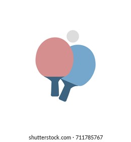 Ping-pong icon. Modern flat design
