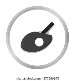 Ping-pong icon monochrome. Single sport icon from the big fitness, healthy, workout monochrome.