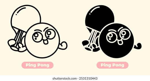 Pingpong icon offers a sleek and modern design, ideal for a wide range of creative projects. Whether you're designing for sports-themed websites, apps, posters, or recreational events.