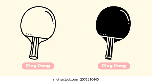 Pingpong icon offers a sleek and modern design, ideal for a wide range of creative projects. Whether you're designing for sports-themed websites, apps, posters, or recreational events.