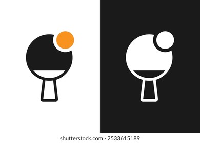 Ping-pong icon. Tennis table icon, basic simple design