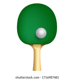 ping-pong paddle in full color