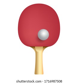 ping-pong paddle in full color