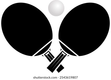 ping-pong paddles in black and white