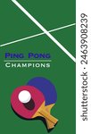 Ping-pong poster design. Table tennis cover. Vector design.
