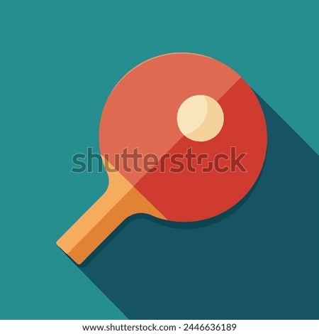 Ping-pong poster design. Table tennis cover. Vector flat illustration