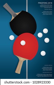 Pingpong Poster Template Vector Illustration